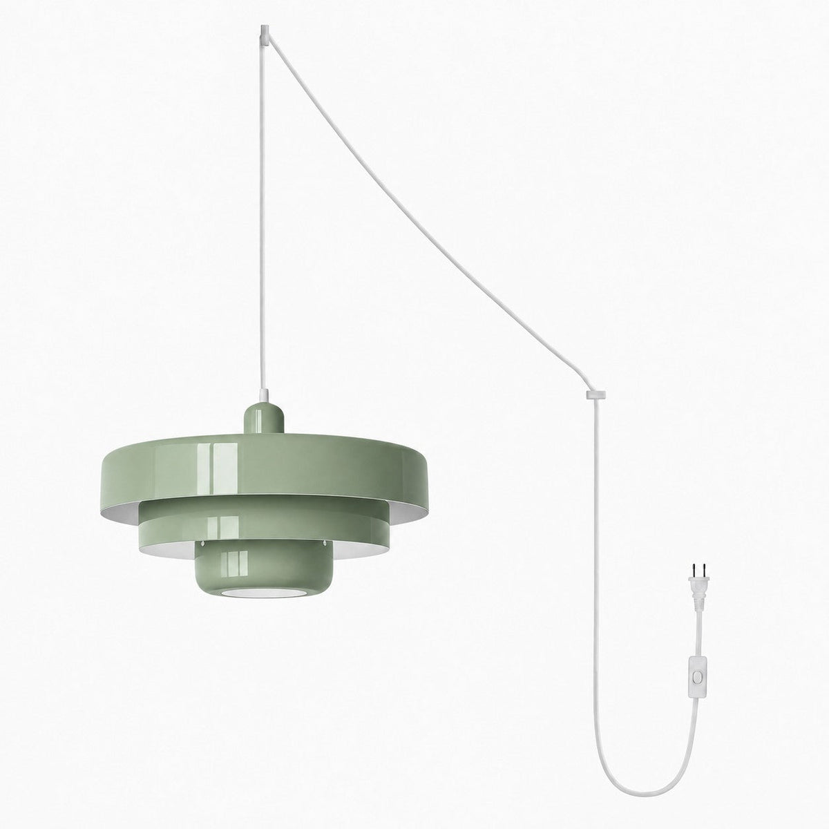 Retro Bauhaus Plug-In Pendant Light - Multi Color