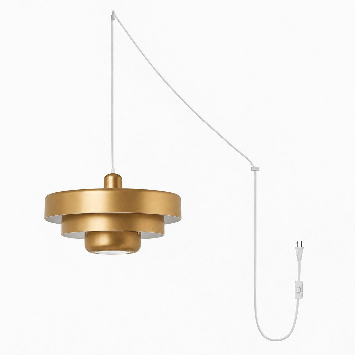 Retro Bauhaus Plug-In Pendant Light - Multi Color