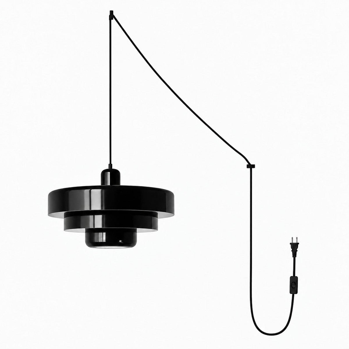 Retro Bauhaus Plug-In Pendant Light - Multi Color