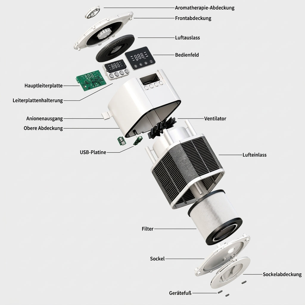 LuftRein HEPA Air Purifier - Compact Home Air Cleaner
