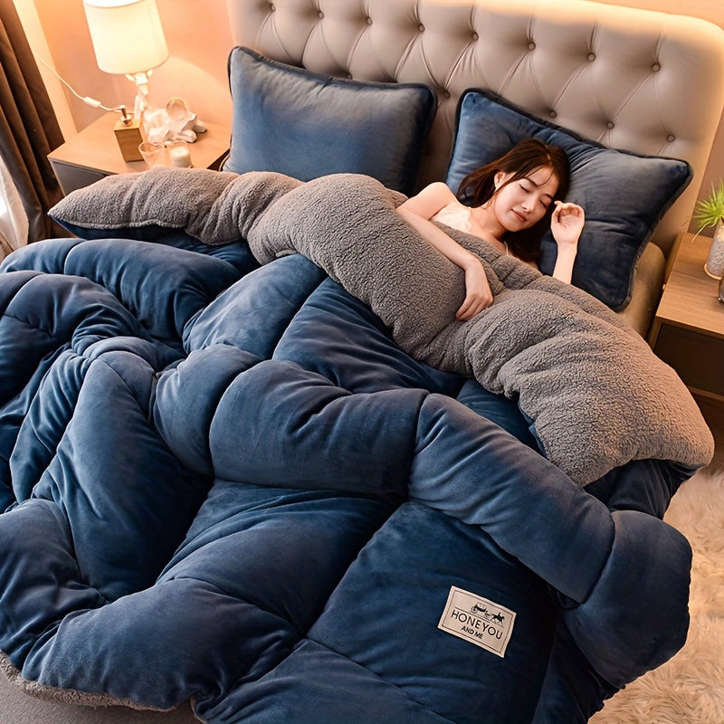 Double-Sided Sherpa Fleece Blanket - Thick & Soft Throw
