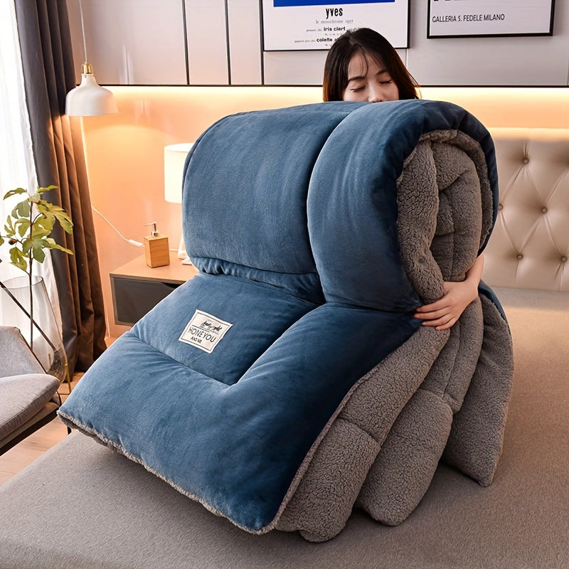 Double-Sided Sherpa Fleece Blanket - Thick & Soft Throw