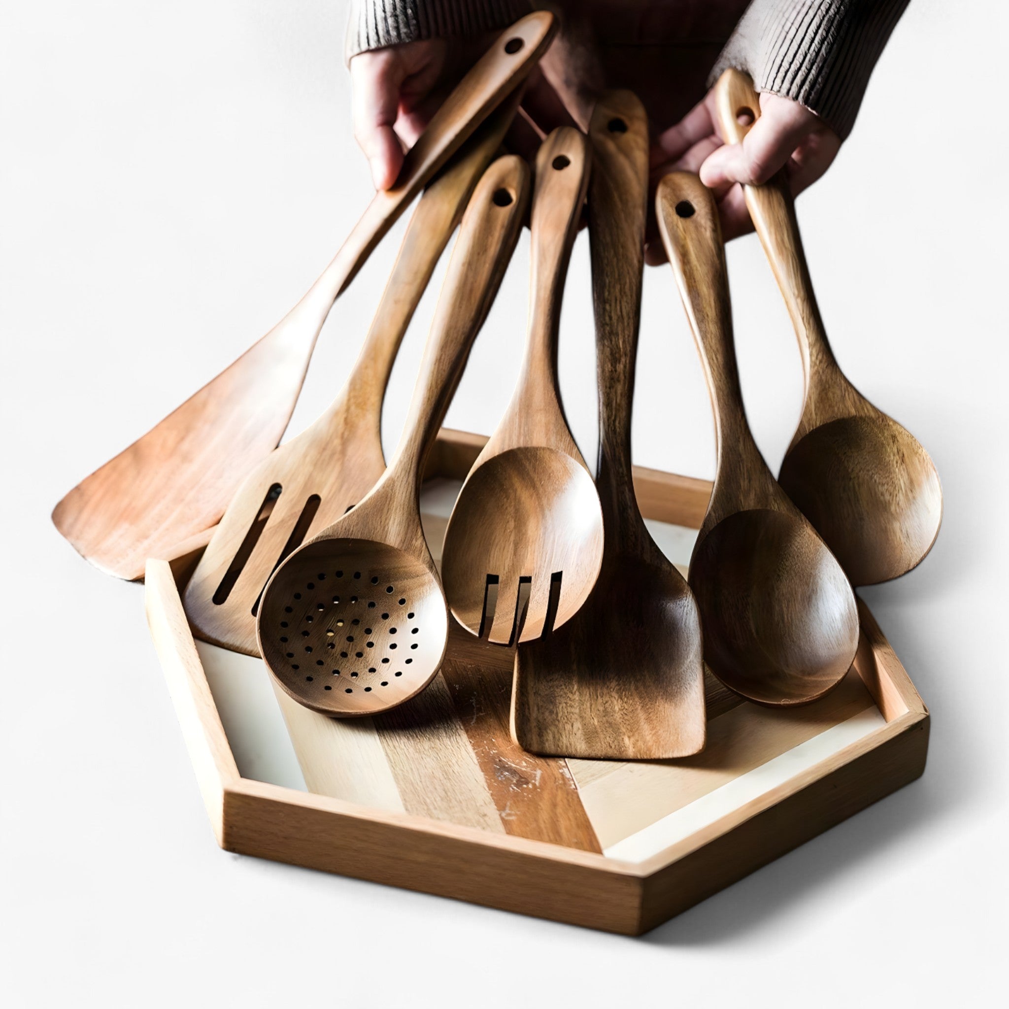 Træ køkkensæt | Bæredygtig og elegant - - house & garden - {{ product_tags }