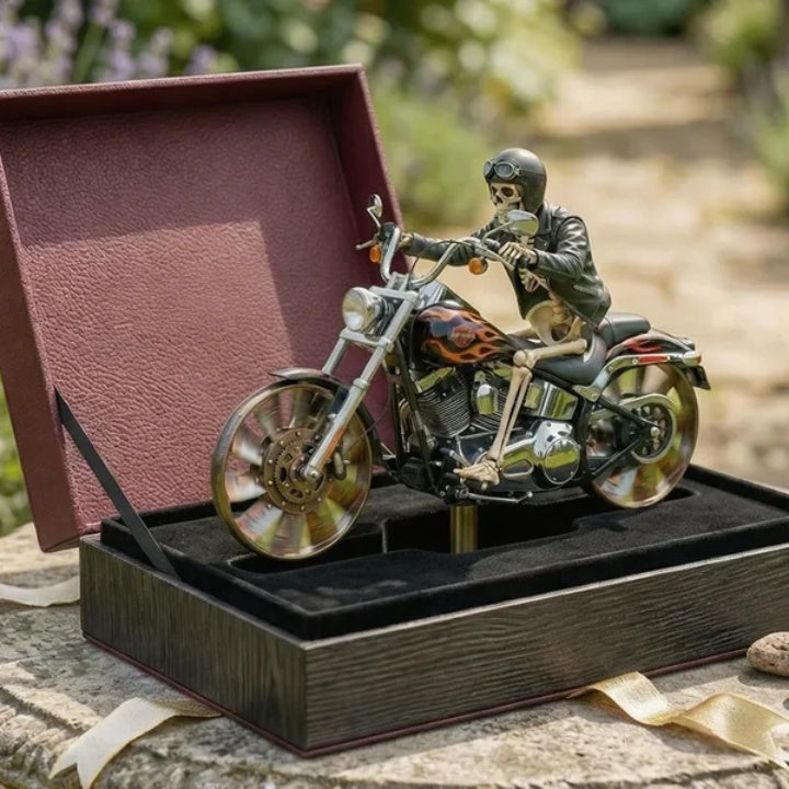 Skull Rider Motorcycle Garden Wind Spinner