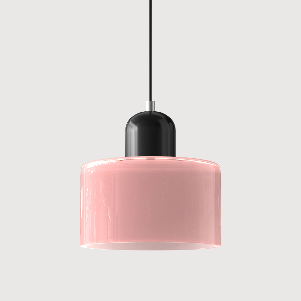 Coloured Glass Bauhaus Pendant Light – Retro Statement Piece
