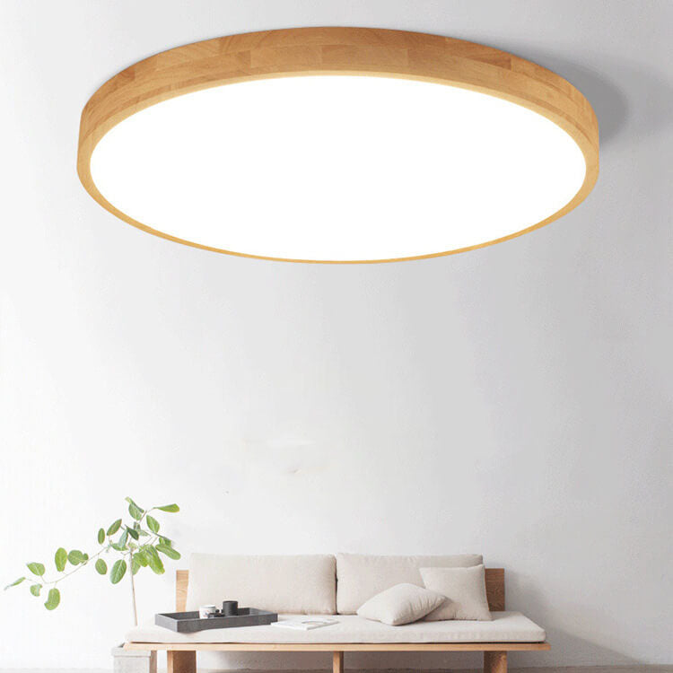 Flush Mount Ceiling Light - Nordic Solid Wood LED