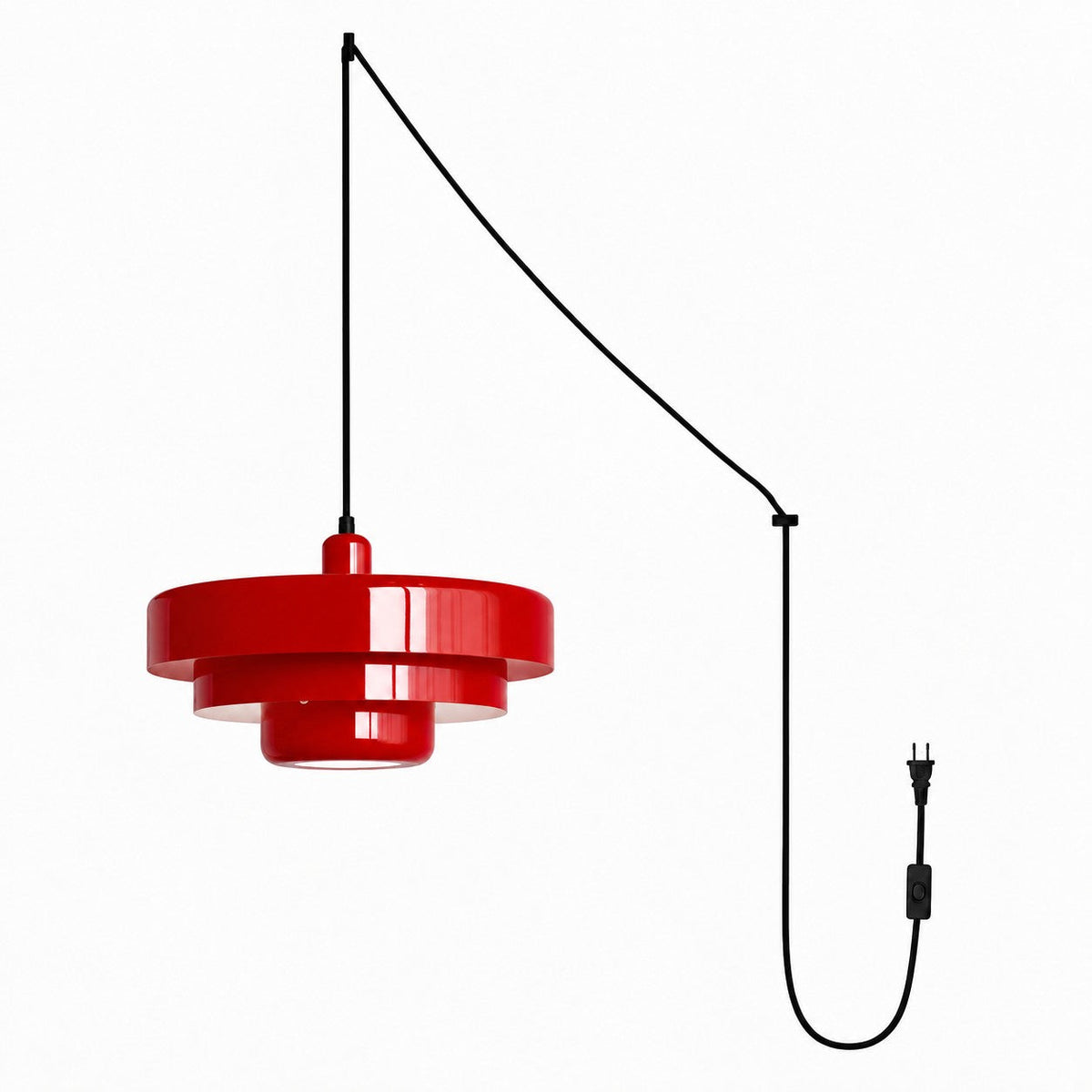 Retro Bauhaus Plug-In Pendant Light - Multi Color