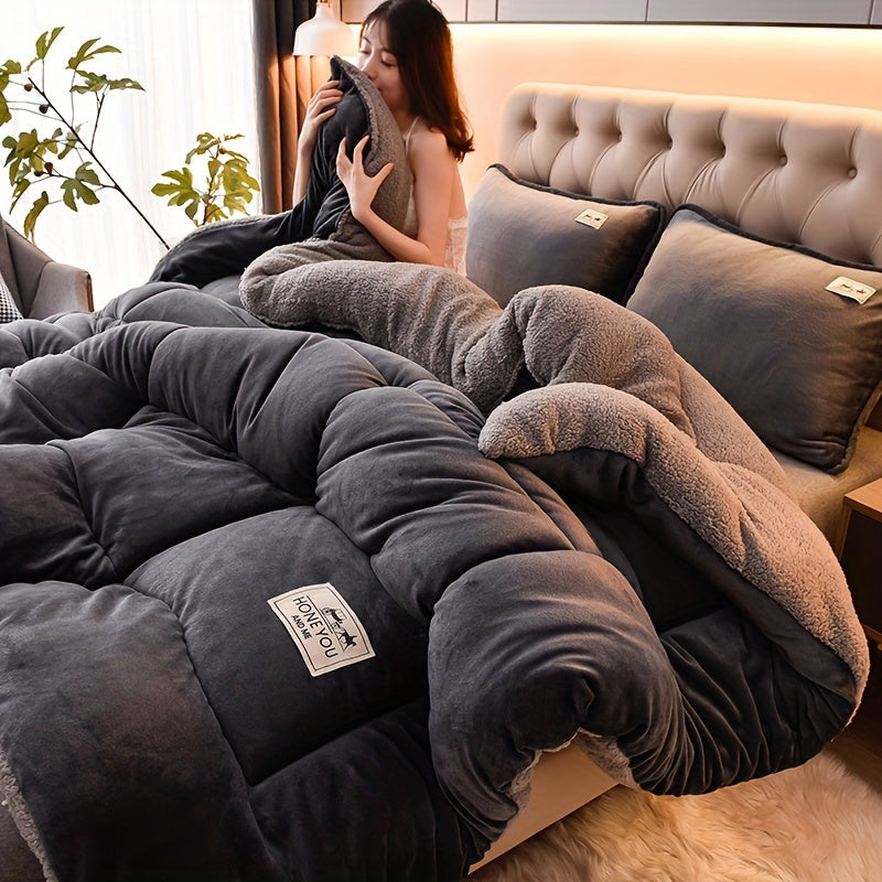 Double-Sided Sherpa Fleece Blanket - Thick & Soft Throw