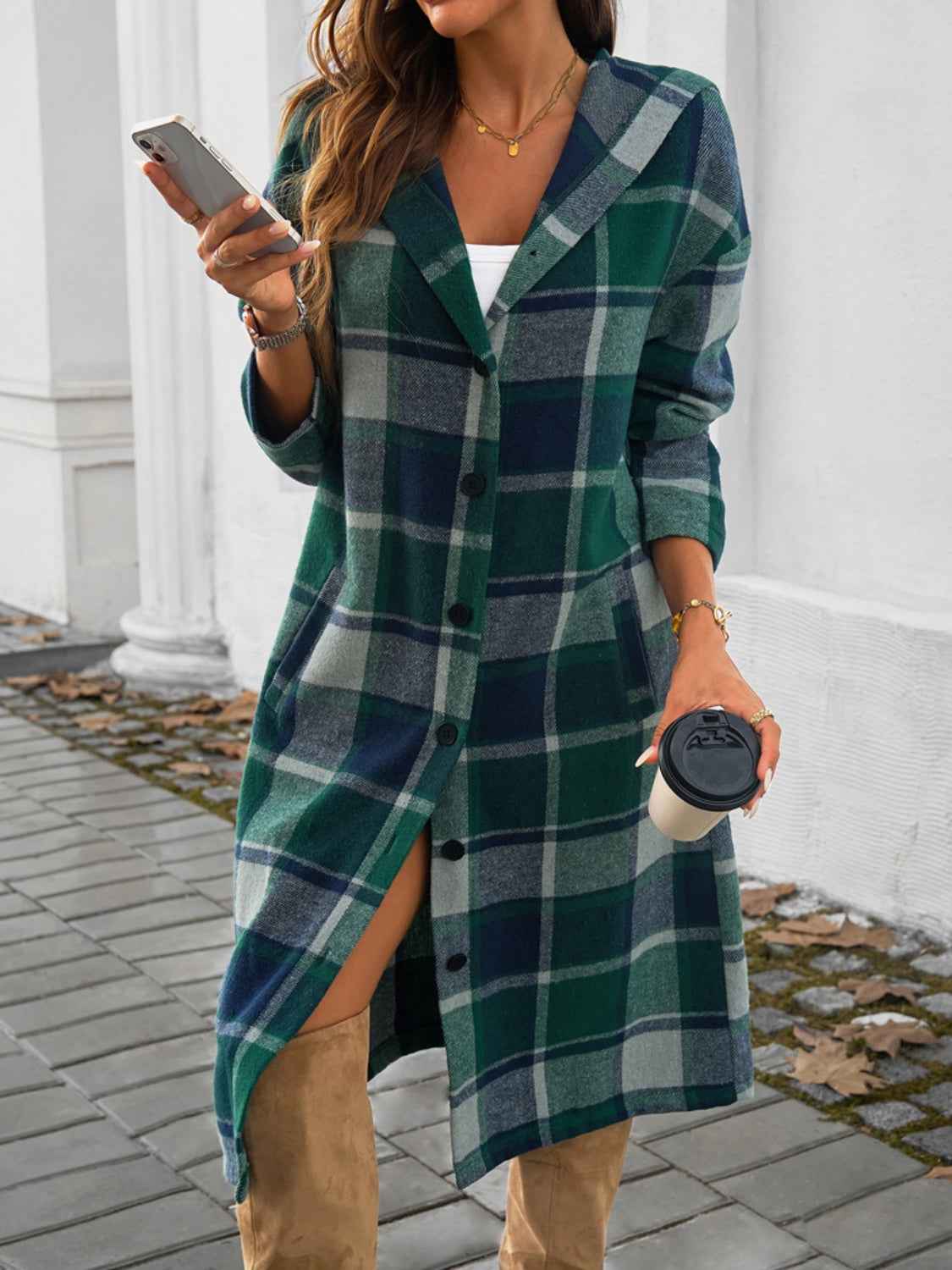 Oversized Winter Scarf Dark Green