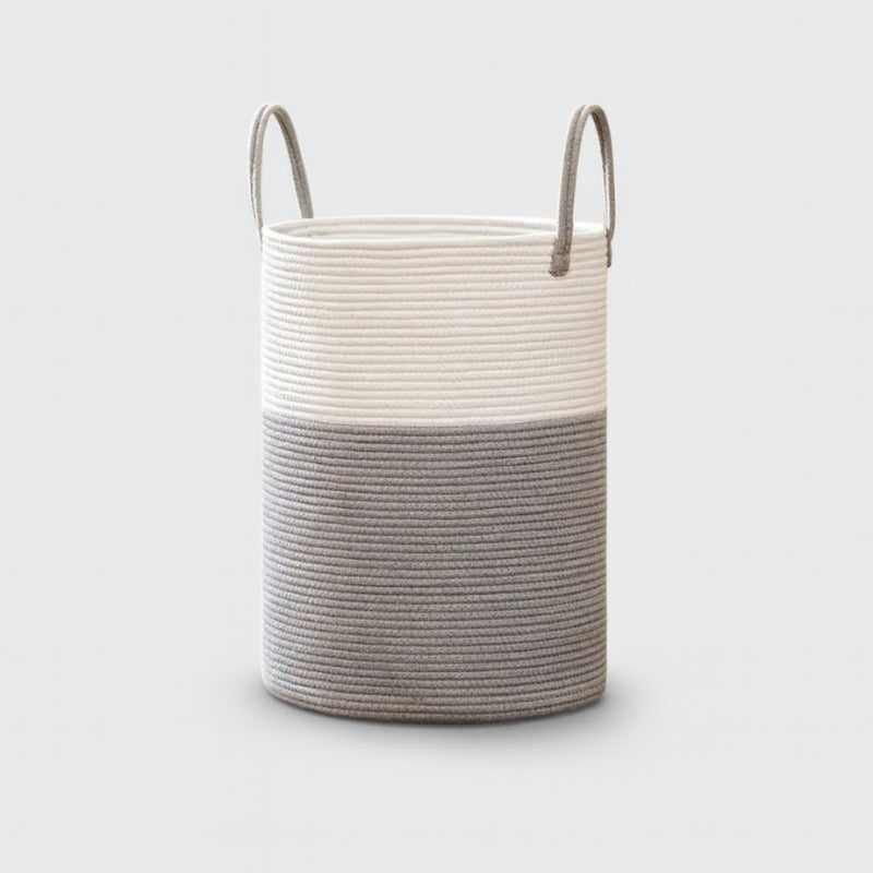Large-Capacity Woven Cotton Laundry Basket
