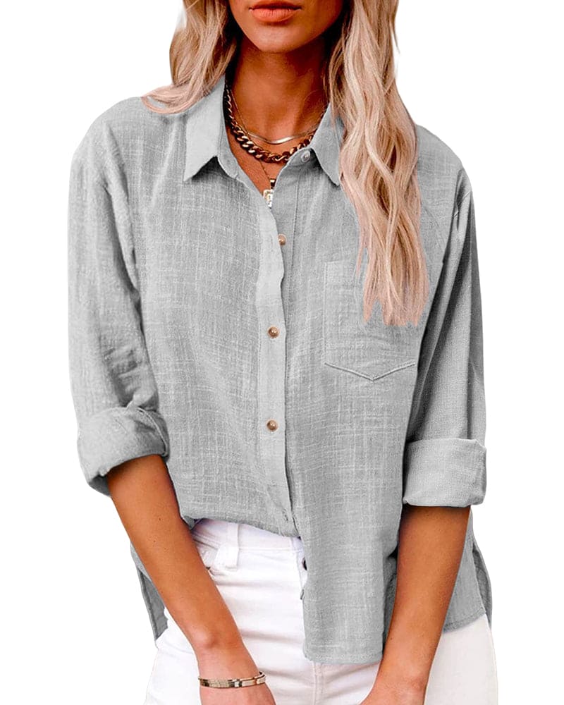 Women's Relaxed Fit Shirt - Loose Casual Blouse