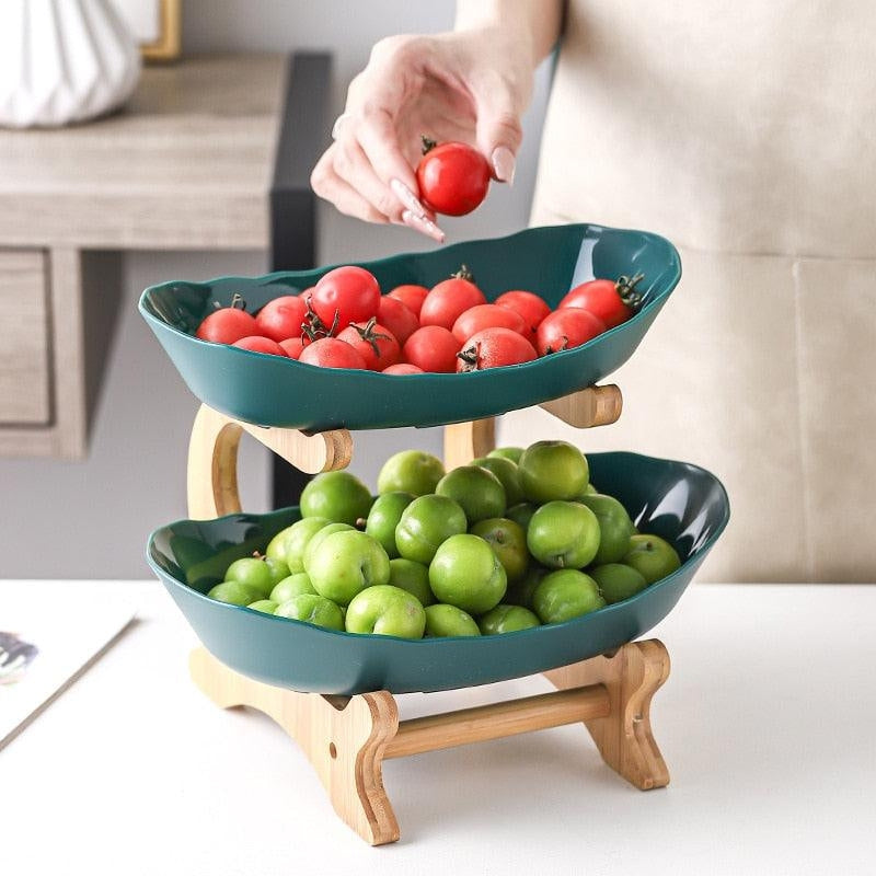 Multi-Tier Fruit Bowl Display with Removable Trays
