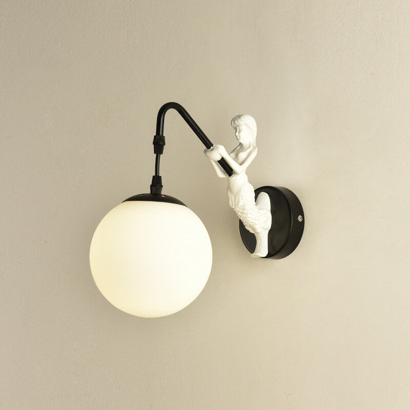 Rustic Orb Wall Lamp - Vintage Design Sconce
