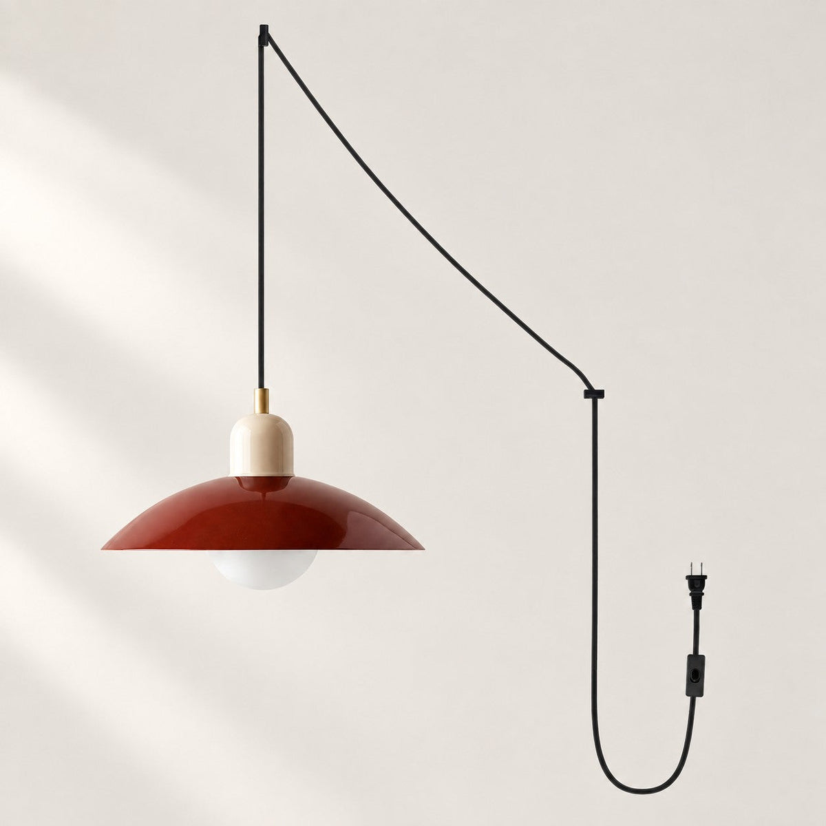 Mid Century Bauhaus Plug-In Pendant Light