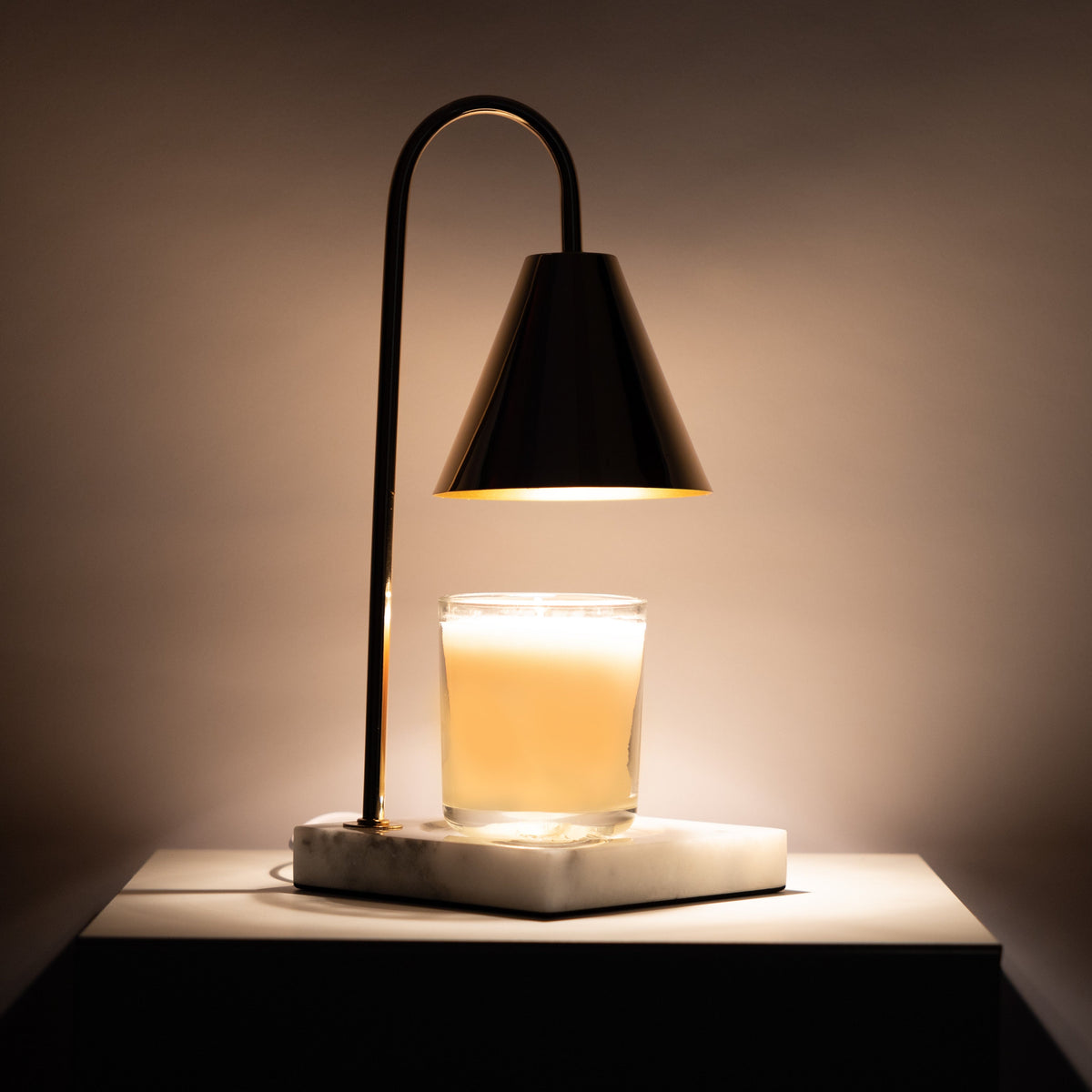 Marble Candle Warmer Lamp - Flameless Wax Melt Lamp with Timer