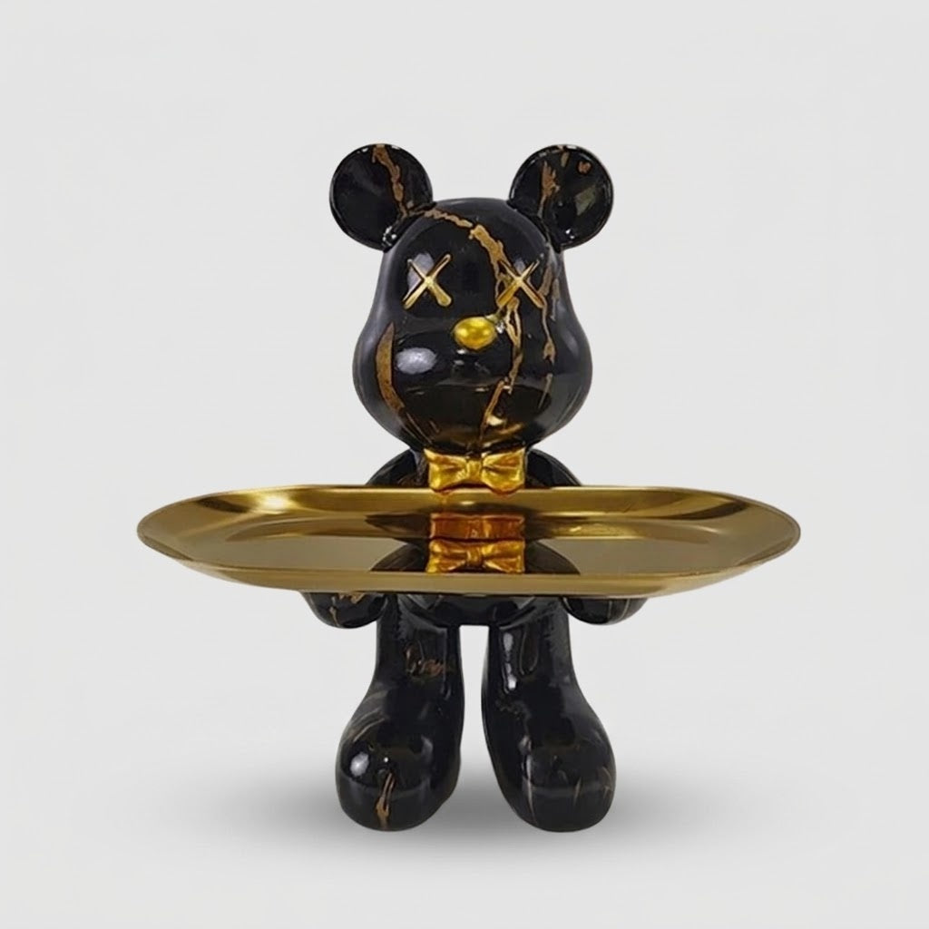 Decorative Bear Storage Tray Figurine