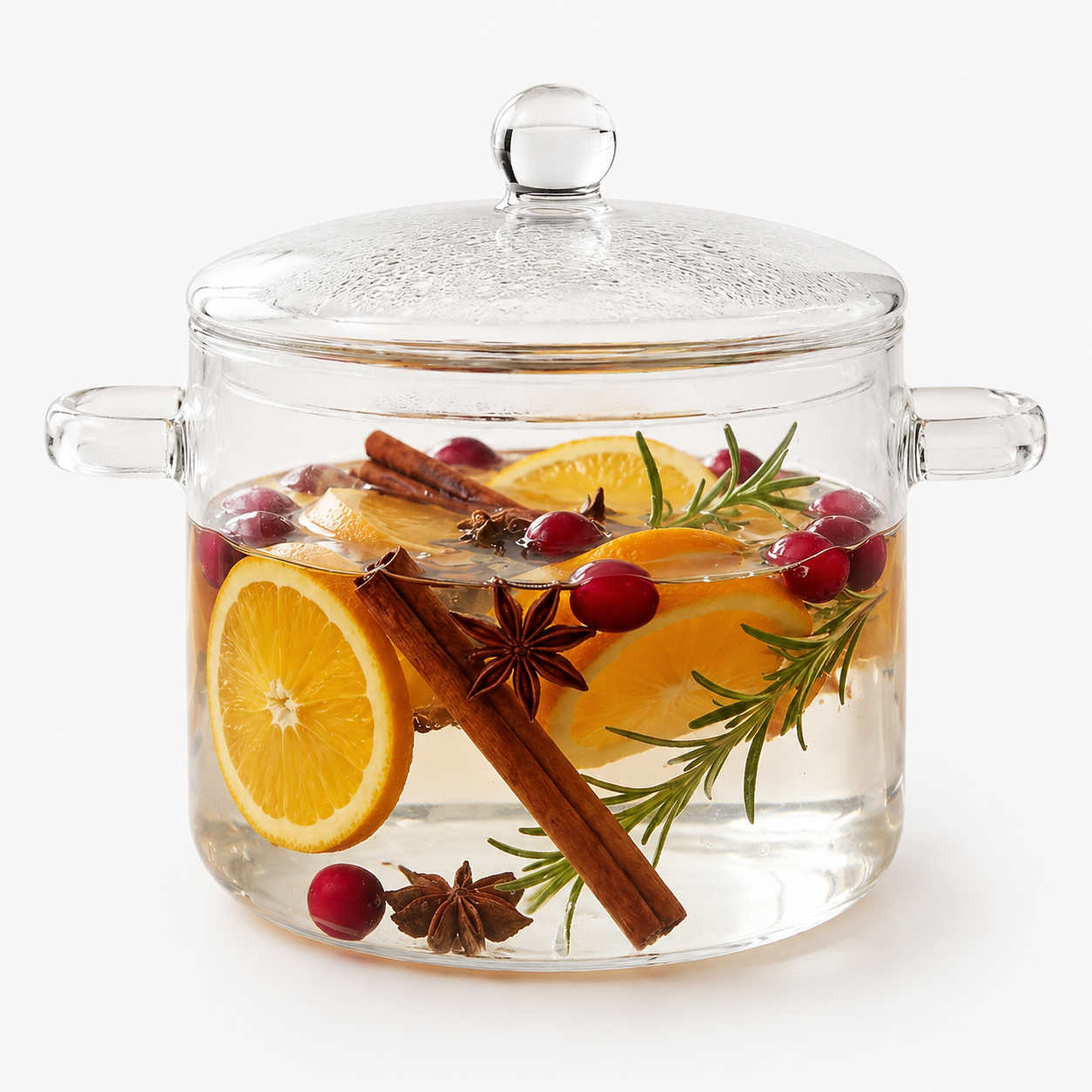 Heat-Resistant Glass Cooking Pot with Lid