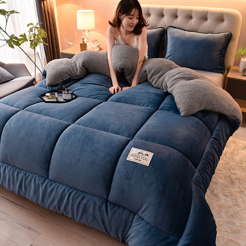 Double-Sided Sherpa Fleece Blanket - Thick & Soft Throw