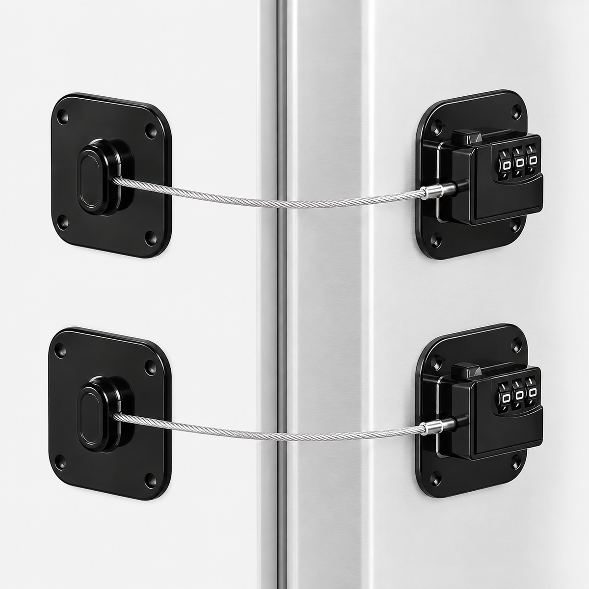 Safety Locks for Refrigerators, Cabinets & Drawers (2-Pack)