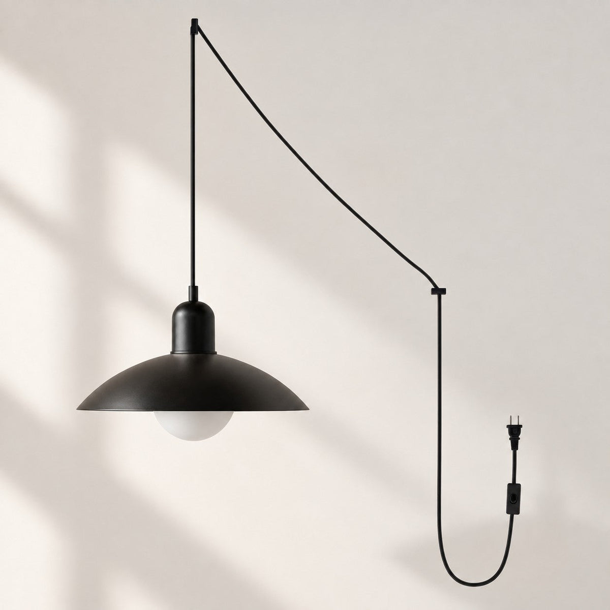 Mid Century Bauhaus Plug-In Pendant Light