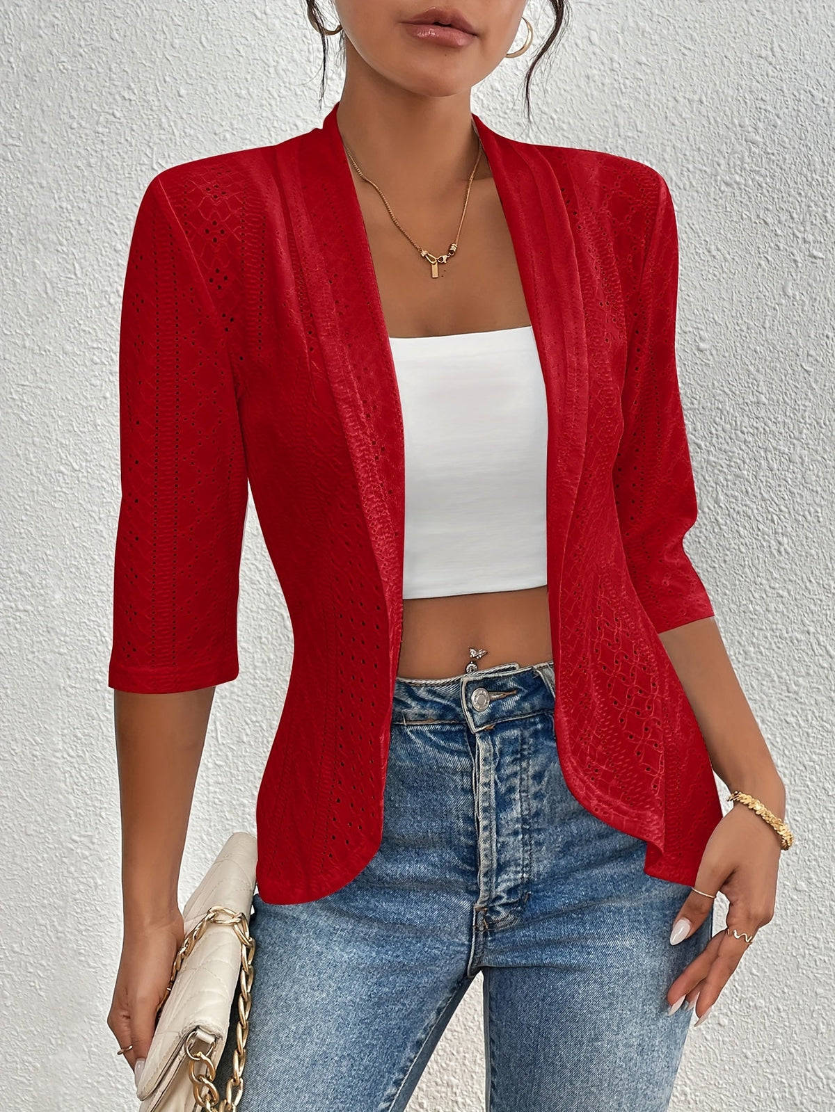 Women's Open Front Jacket - Lightweight Layering Piece