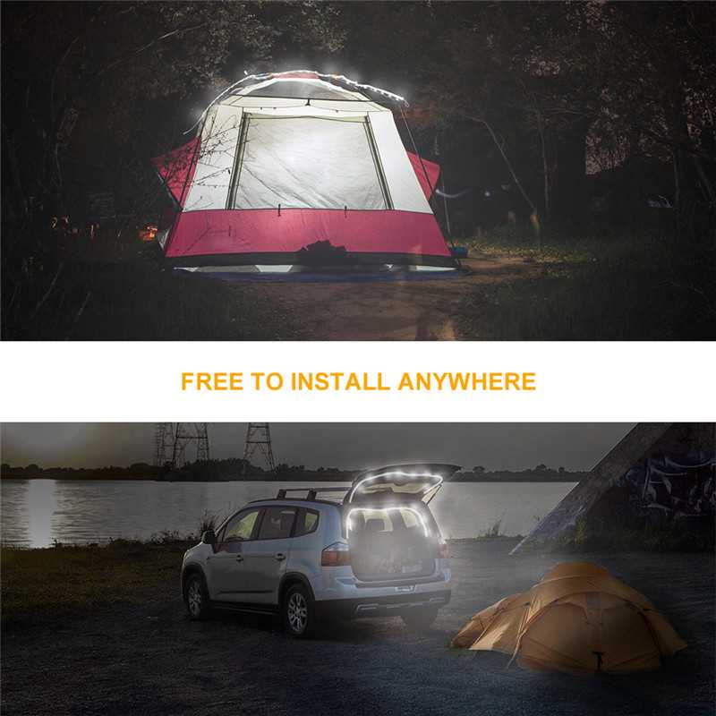 Portable Camping LED Strip Light – Waterproof, USB Rechargeable