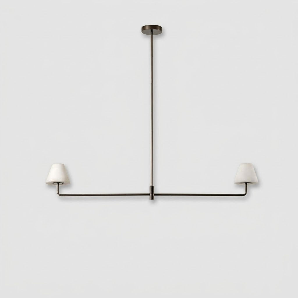 Alba Pendant Lamp in Alabaster and Bronze