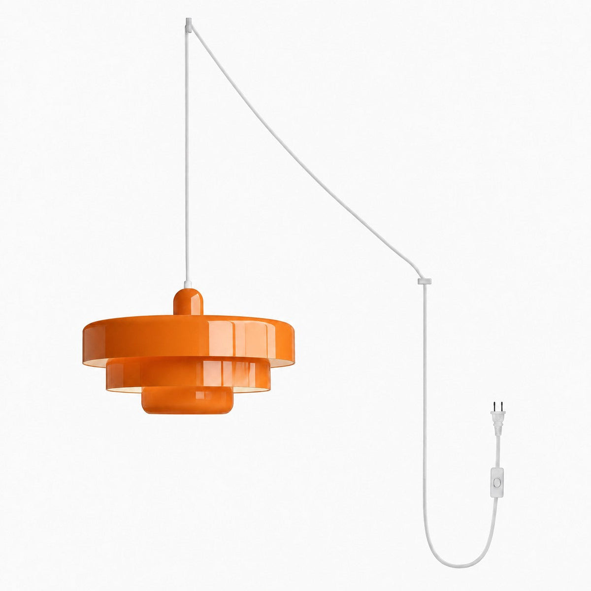 Retro Bauhaus Plug-In Pendant Light - Multi Color