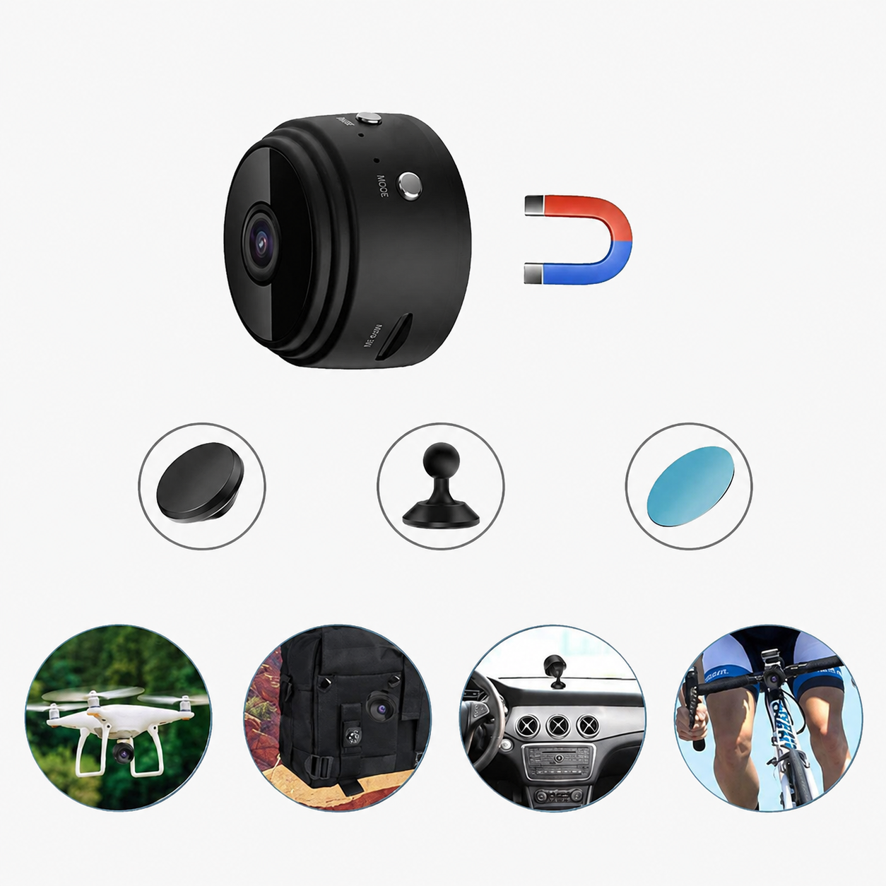 1080P WiFi Mini Magnetic Security Camera