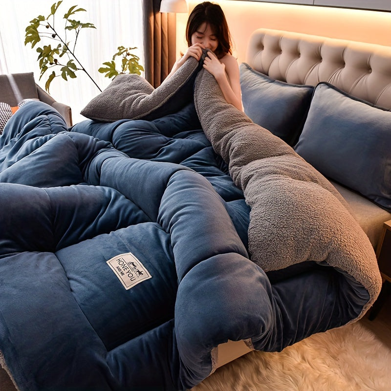 Double-Sided Sherpa Fleece Blanket - Thick & Soft Throw