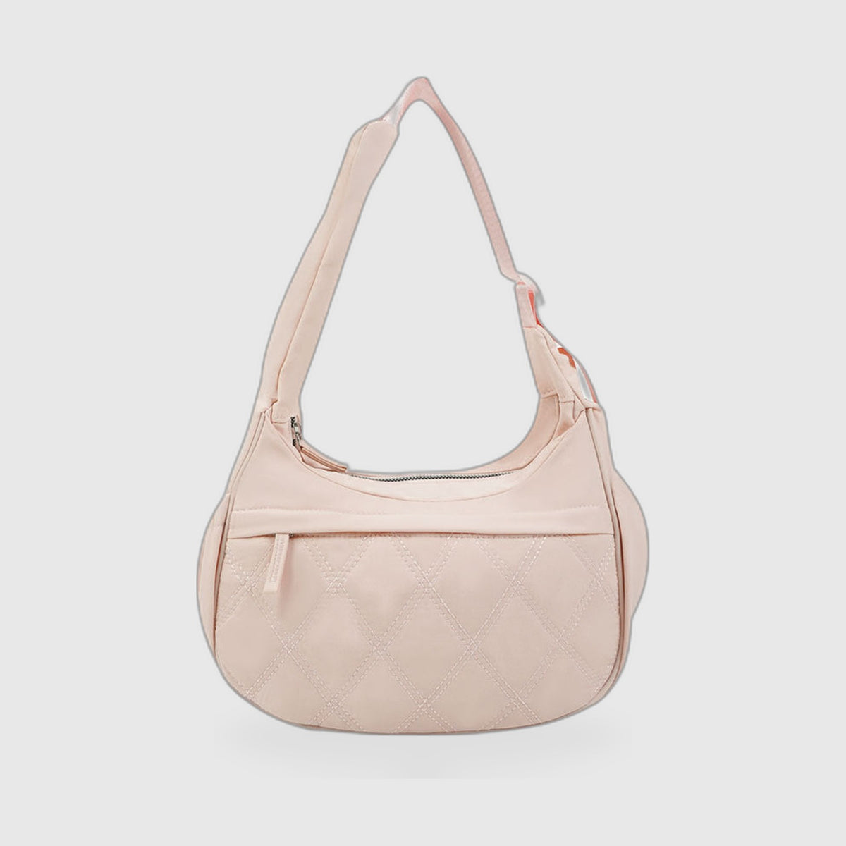 Quilted Crescent Hobo Bag – Diamond-Stitch Shoulder Bag