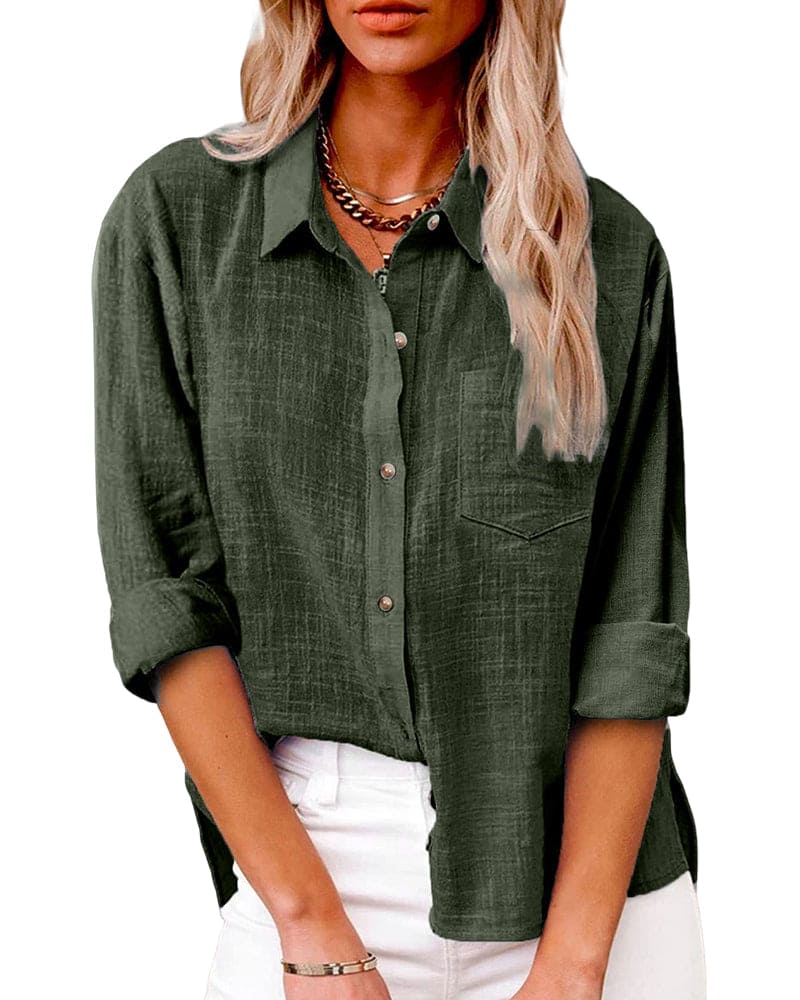 Women's Relaxed Fit Shirt - Loose Casual Blouse