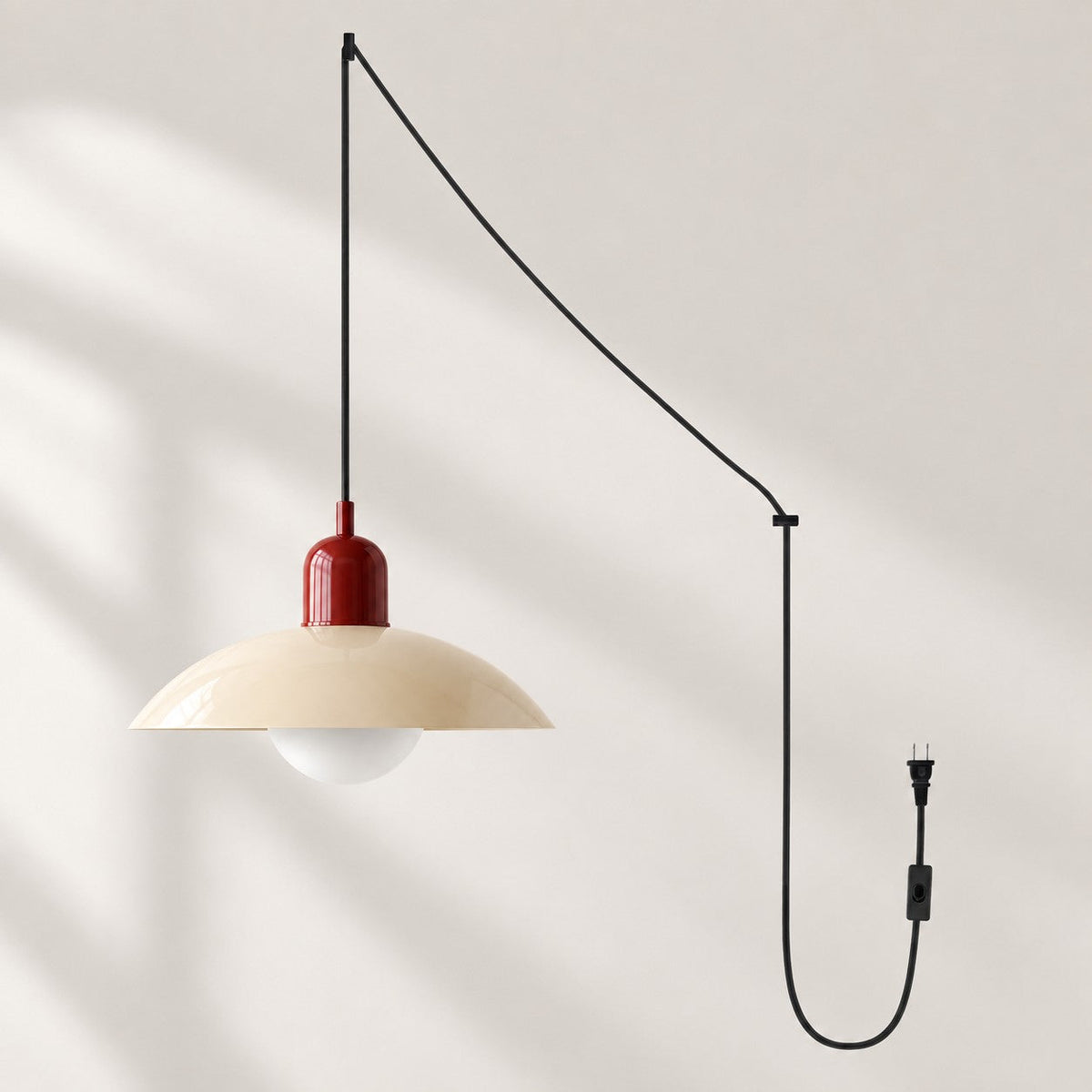 Mid Century Bauhaus Plug-In Pendant Light