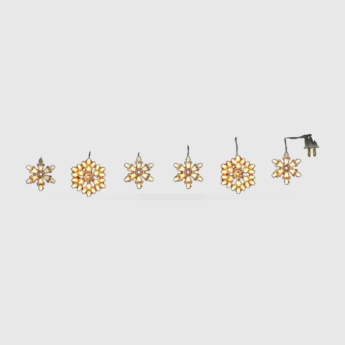 LED Snowflake Curtain Lights – 8-Mode Christmas String Lights