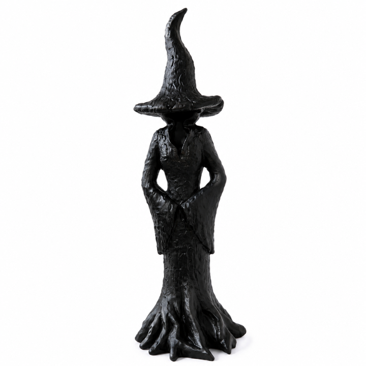 Witch Garden Statue - Handmade Resin Guardian Figure