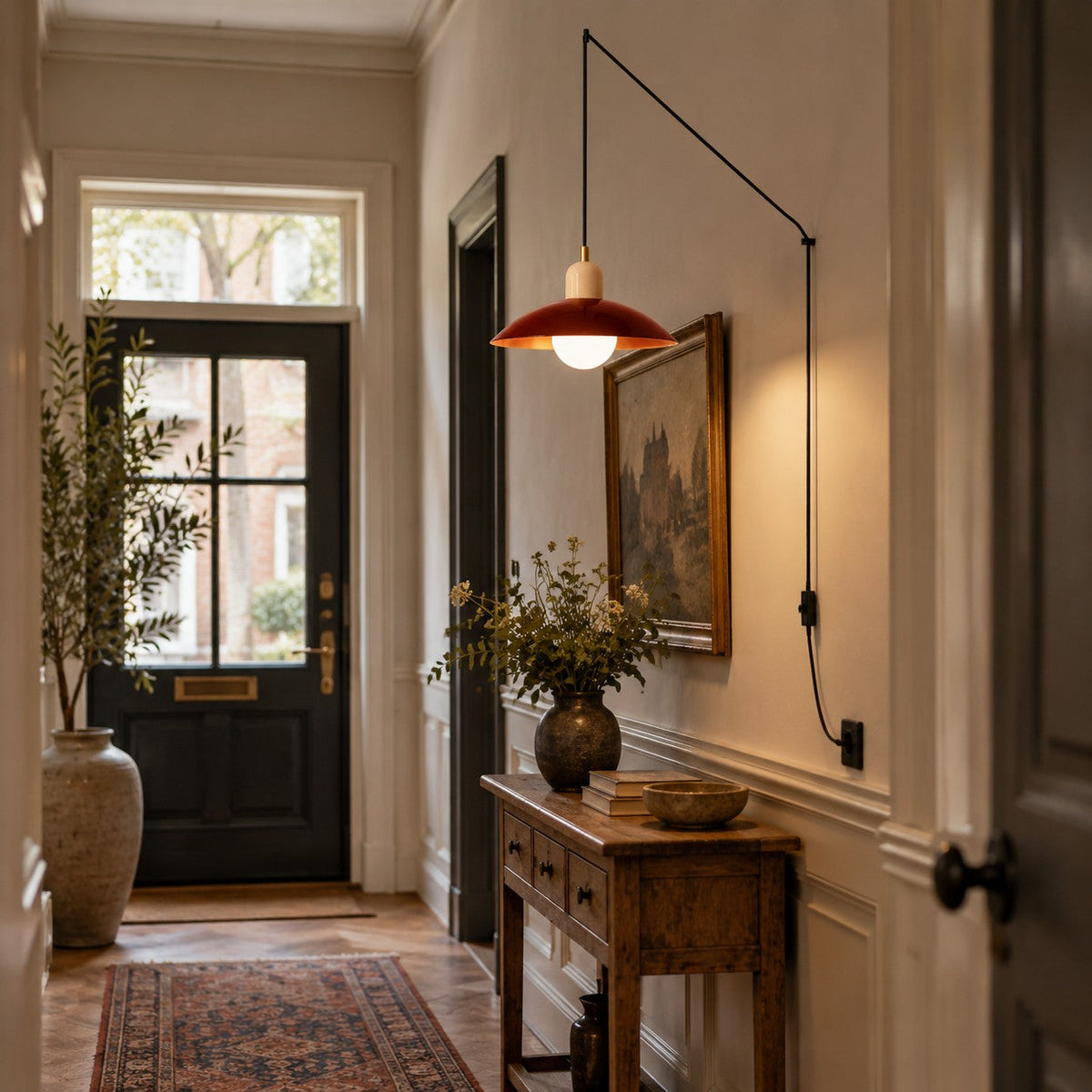 Mid Century Bauhaus Plug-In Pendant Light