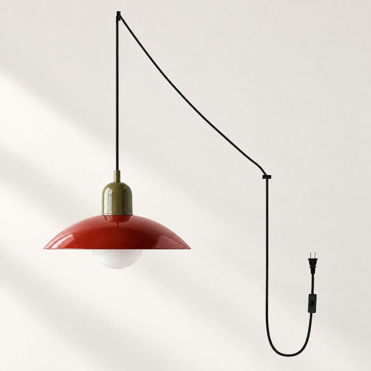 Mid Century Bauhaus Plug-In Pendant Light