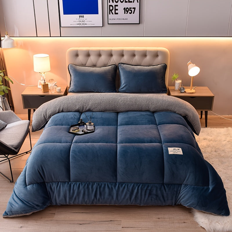 Double-Sided Sherpa Fleece Blanket - Thick & Soft Throw