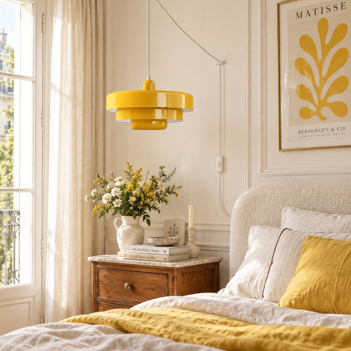 Retro Bauhaus Plug-In Pendant Light - Multi Color