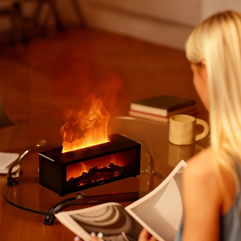 HearthGlow Flame Humidifier – Cozy Fire Effect Diffuser