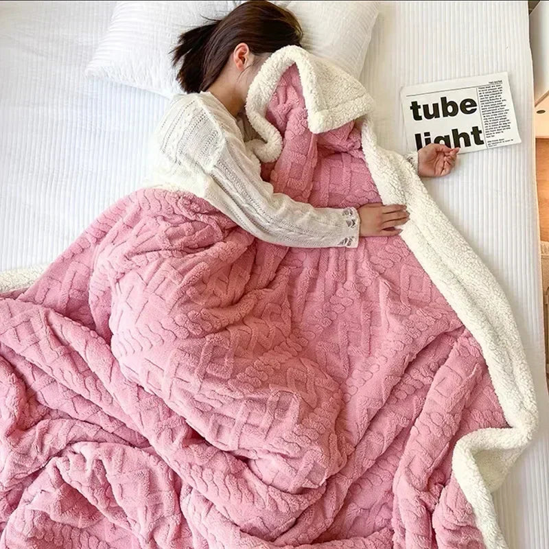 Thick Lambswool Winter Blanket - Ultra Warm Throw