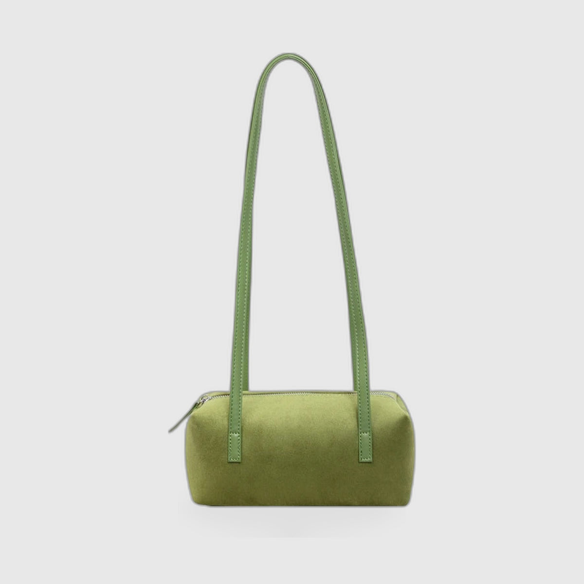 Compact Barrel Underarm Bag – Small Zip Shoulder Tote