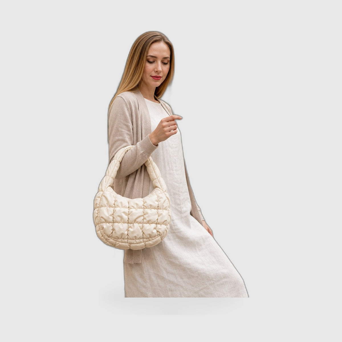 Puffy Quilted Hobo Bag – Soft Daily Shoulder Bag