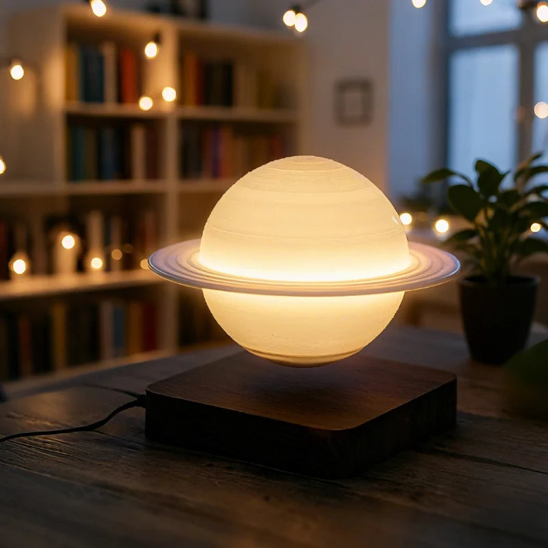 EtherealOrbit Levitating Lamp – Magnetic Floating Moon & Saturn Light