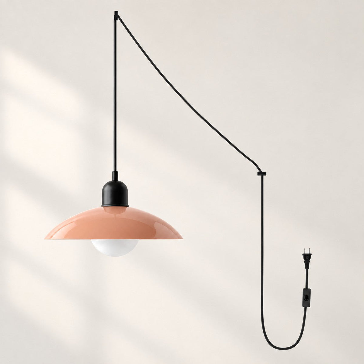 Mid Century Bauhaus Plug-In Pendant Light