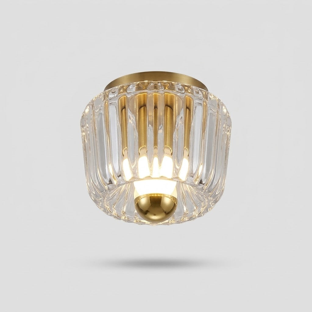 Modern Glass Sun Shape Dual Purpose Flush Mount Light
