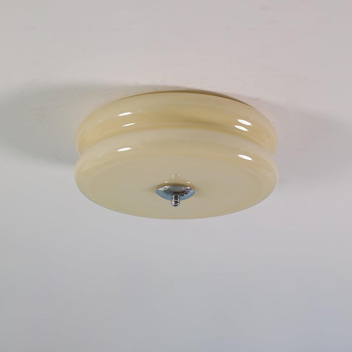 Art Deco Vintage Ceiling Lamp - Glass Dome Design