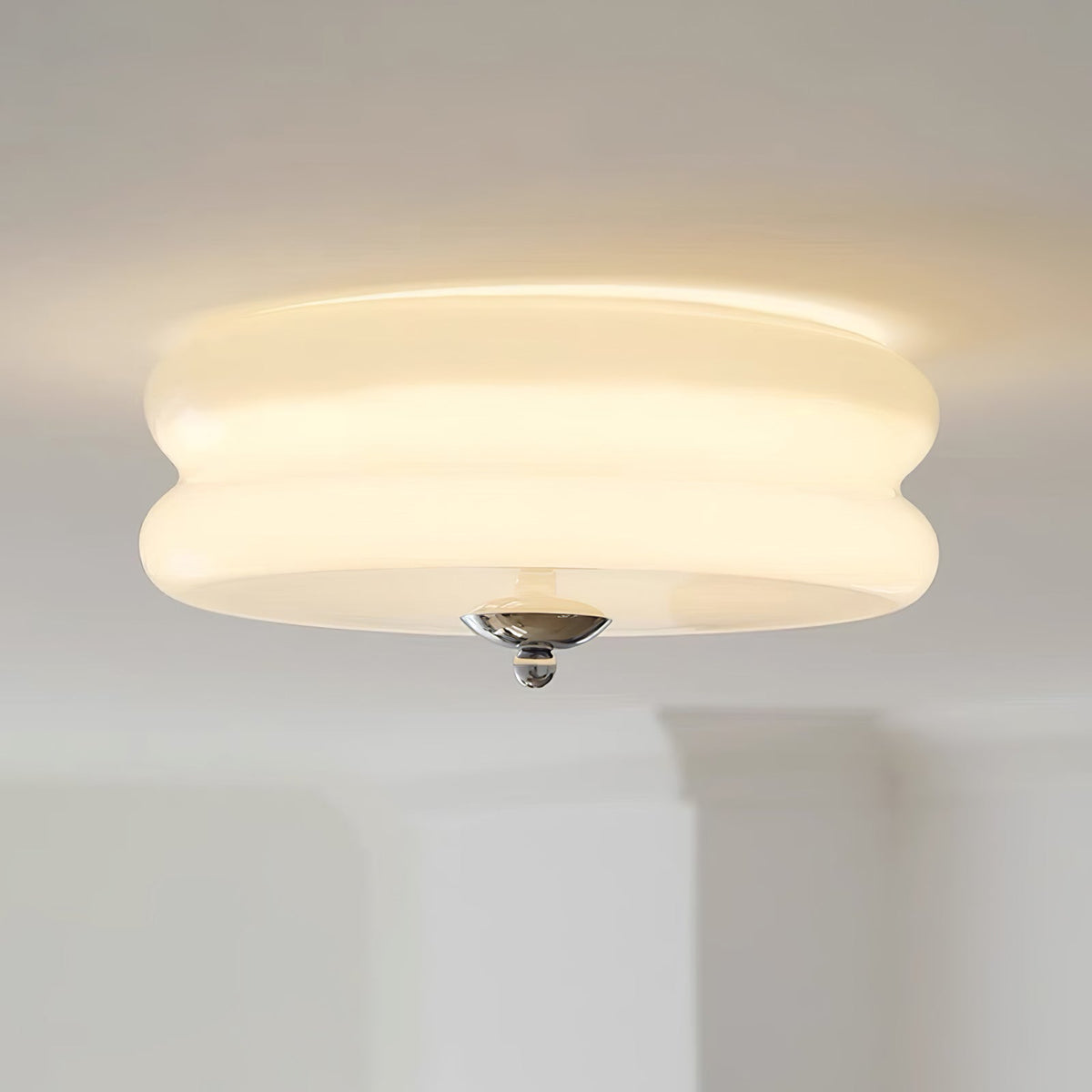 Art Deco Vintage Ceiling Lamp - Glass Dome Design