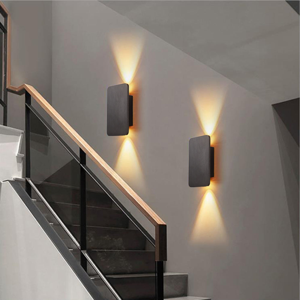 Indoor Rectangular LED Wall Lamp - Modern Metal Design