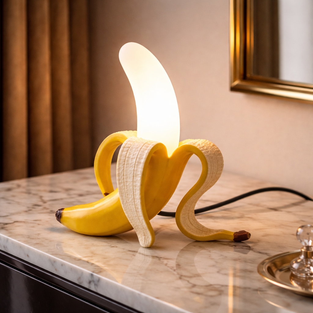 Art Deco Banana Table Lamp - Decorative Accent Light